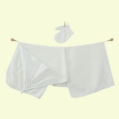 Andywawa 3 Pieces Set Towel Muslin Set Chic - Blue