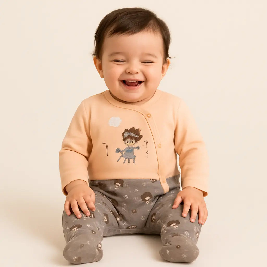 Aziz Bebe Baby's Overall - Salmon Aziz Bebe