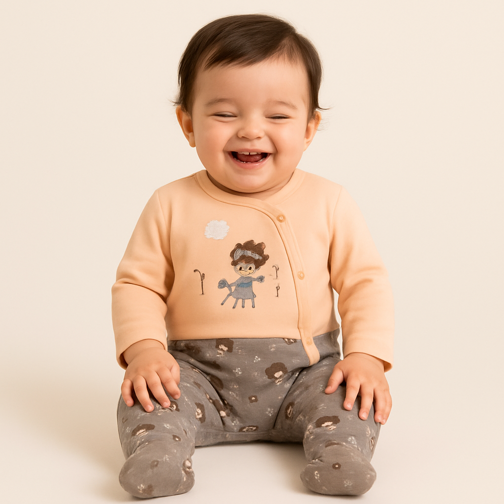 Aziz Bebe Baby's Overall - Salmon Aziz Bebe