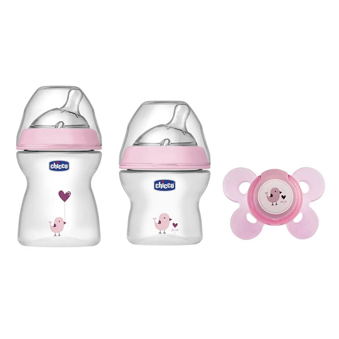 Chicco Natural Feeling Gift Set Pink Chicco