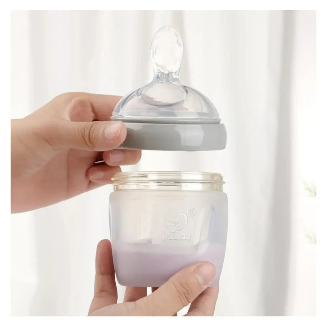 Haakaa Silicone Feeding Spoon Bottle Grey - 160ml Haakaa