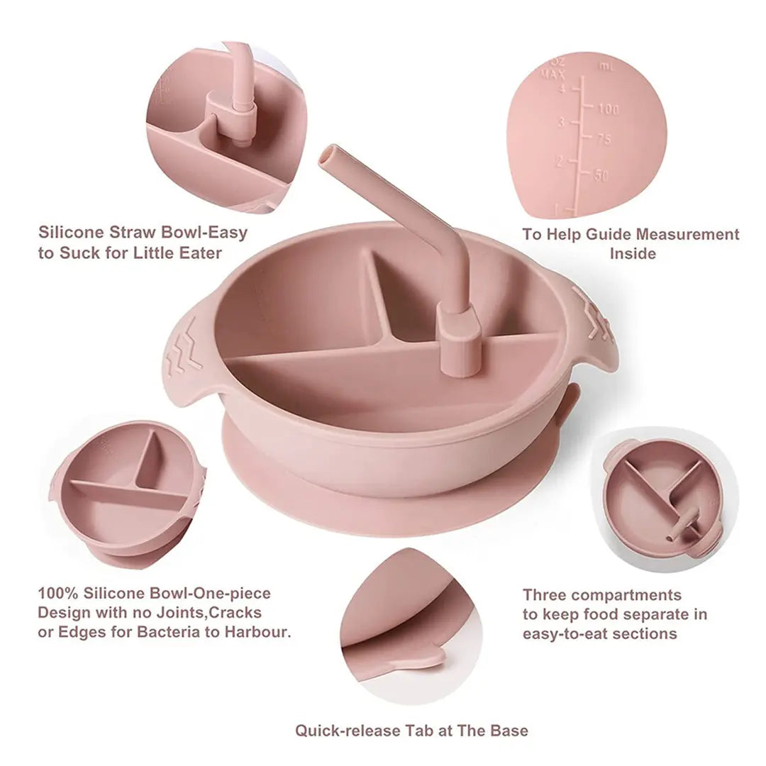 Haakaa Silicone Divided Suction Bowl - Rust Haakaa