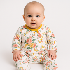 Aziz Bebe Baby's Overall - Flower Design