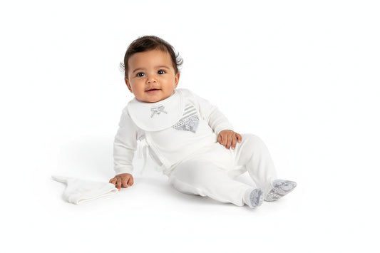 Aziz Bebe Hospital Exit Set - 5 Pieces - White Heart Design Aziz Bebe