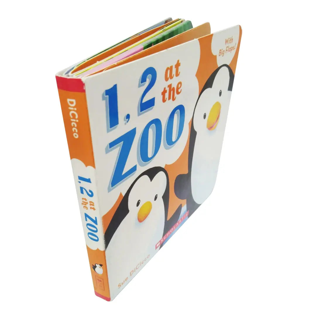 Scholastic 1, 2 at the Zoo Board book Scholastic