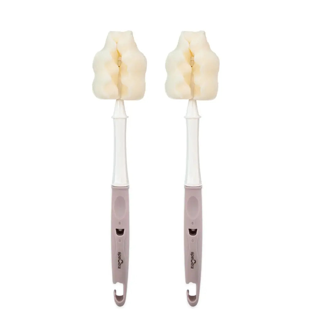 Spectra Sponge Feeding Bottle Brush Set (Long Type) - Pack of 2 Spectra
