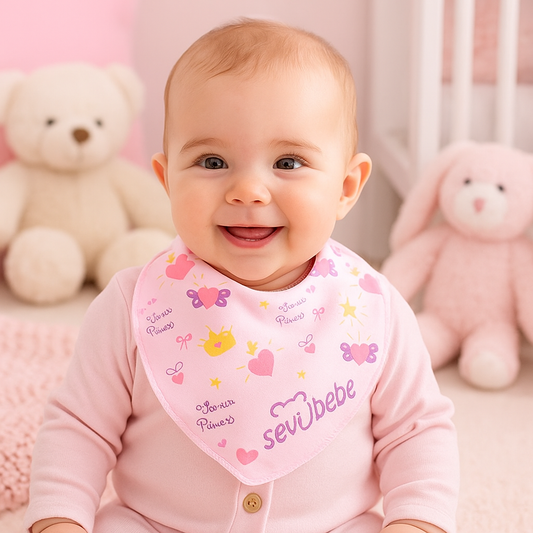 Sevi Bebe Scarf Bib - Little Princess