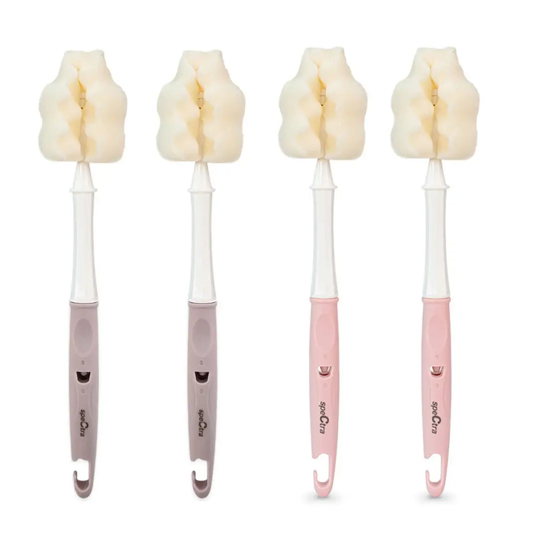 Spectra Sponge Feeding Bottle Brush Set (Long Type) - Pack of 2 Spectra