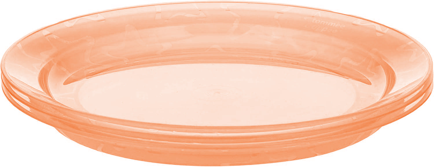 Tommee Tippee Essentials Feeding Plates, pack of 3 - Orange Tommee Tippee