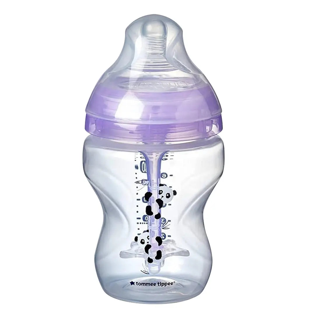 Tommee Tippee Advanced Anti Colic Heat Sensing Feeding Bottle, (260ml) - Purple Tommee Tippee