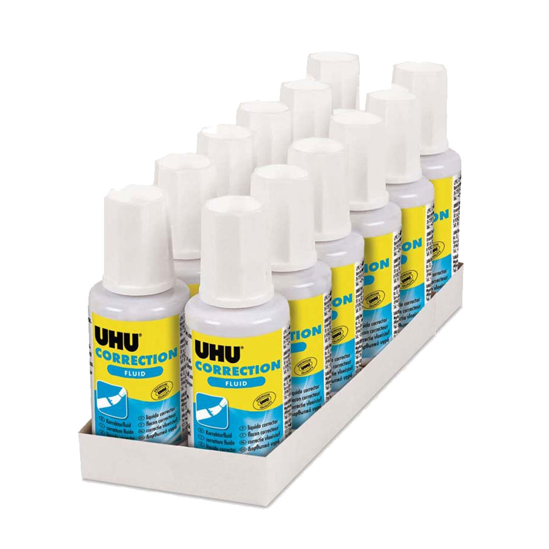 UHU Correction Fluid - pack of 12 UHU