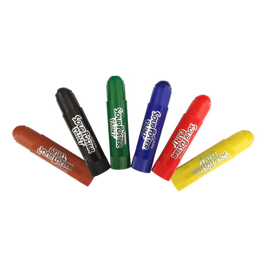 Solid Poster Paint, Crayon Stick 12 Pieces Osmer