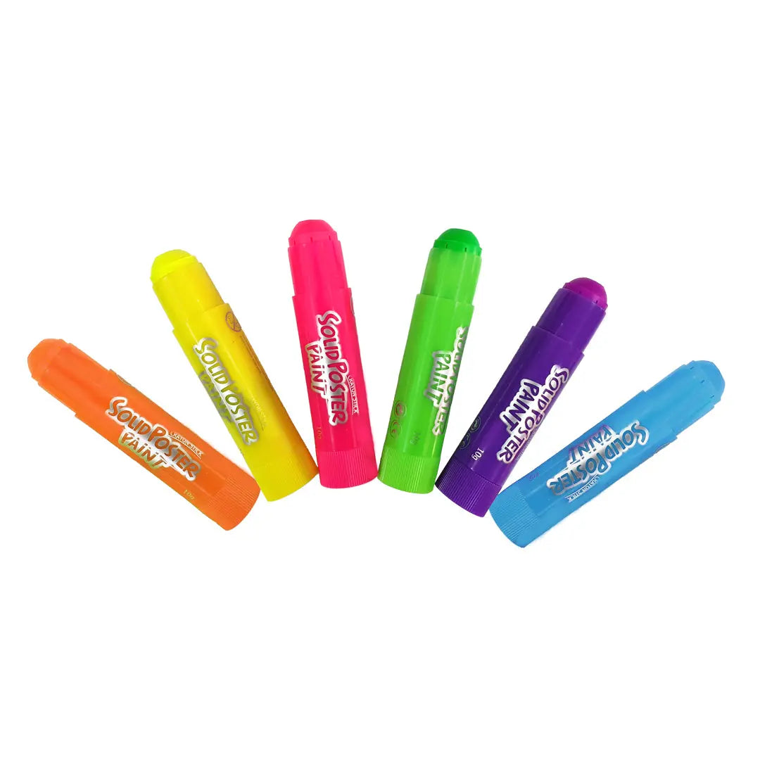 Solid Poster Paint, Crayon Stick 12 Pieces Osmer