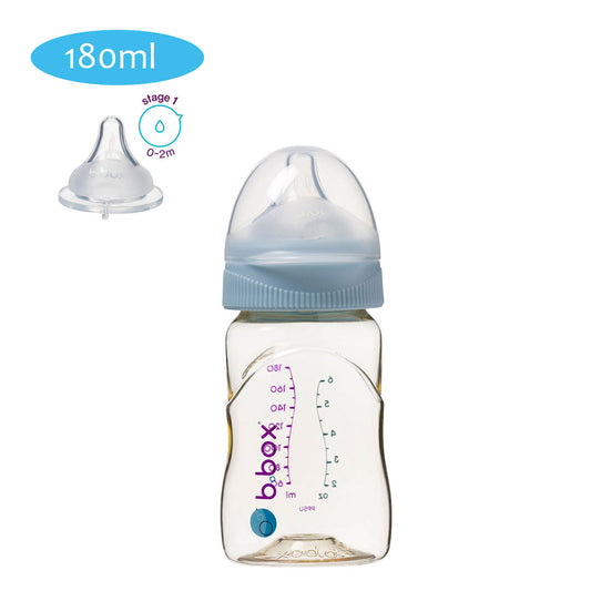 B.Box PPSU Baby Bottle Lullaby Blue - 180ml