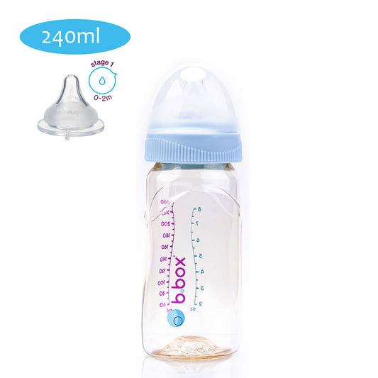 B.Box PPSU Baby Bottle Lullaby Blue - 240ml