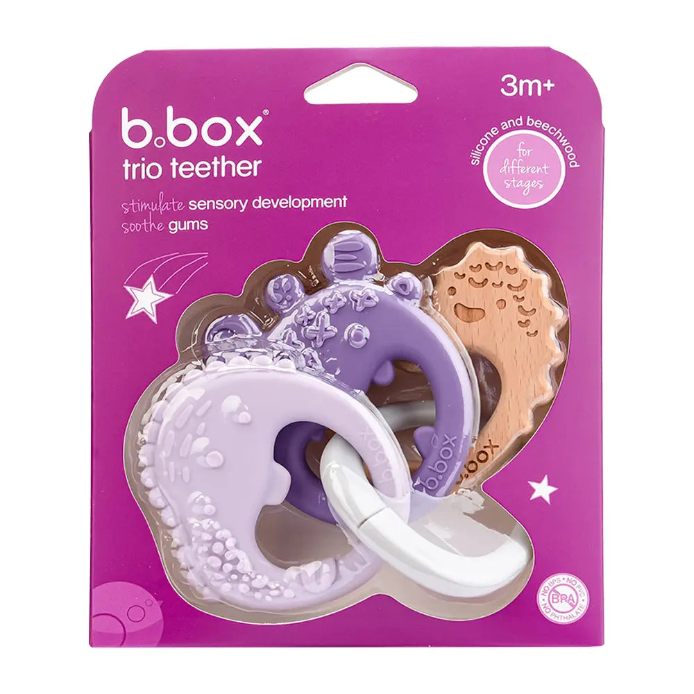 B.Box Trio Teether - Peony B.Box