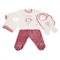Aziz Bebe Hospital Exit Set - 5 Pieces - Pink & White Aziz Bebe