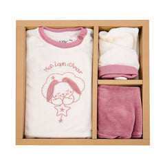 Aziz Bebe Hospital Exit Set - 5 Pieces - Pink & White Aziz Bebe