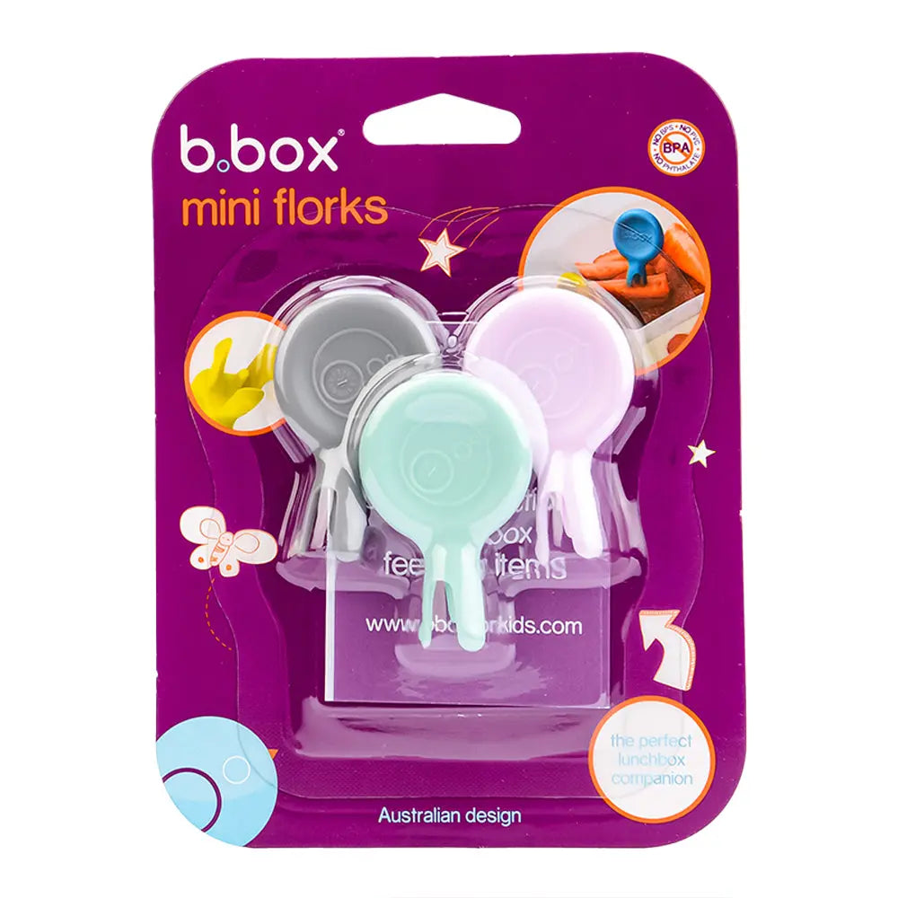 B.Box Mini Flork Set - 3 Pastel Forks B.Box