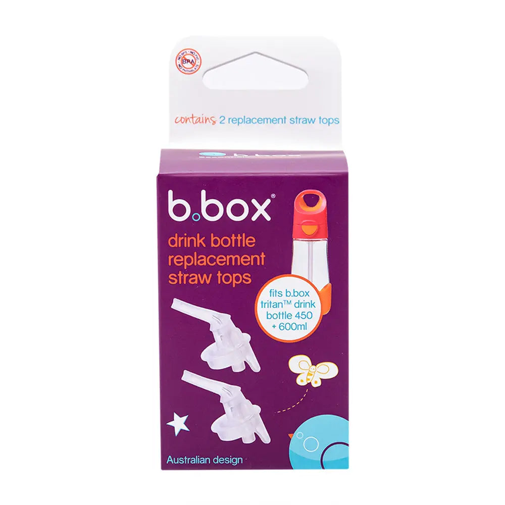 B.Box Tritan Replacement Straw Top - Pack of 2 B.Box