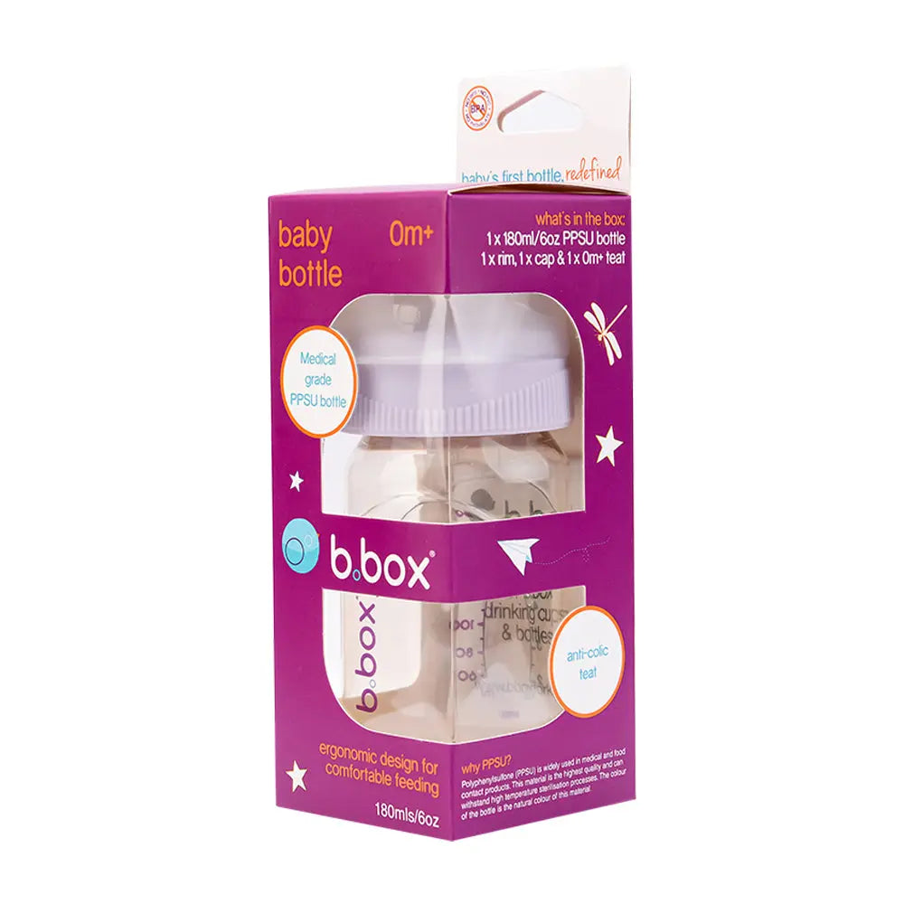 B.Box PPSU Baby Bottle Peony - 180ml B.Box