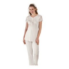 FC Fantasy 1181 Maternity Pyjamas Set, White Fc Fantasy