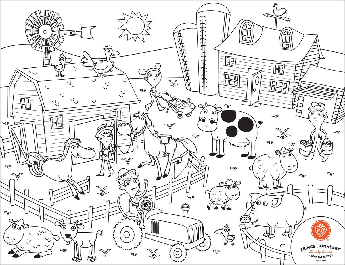 Prince Lionheart Colour & Draw Placemat - Farm Prince LionHeart