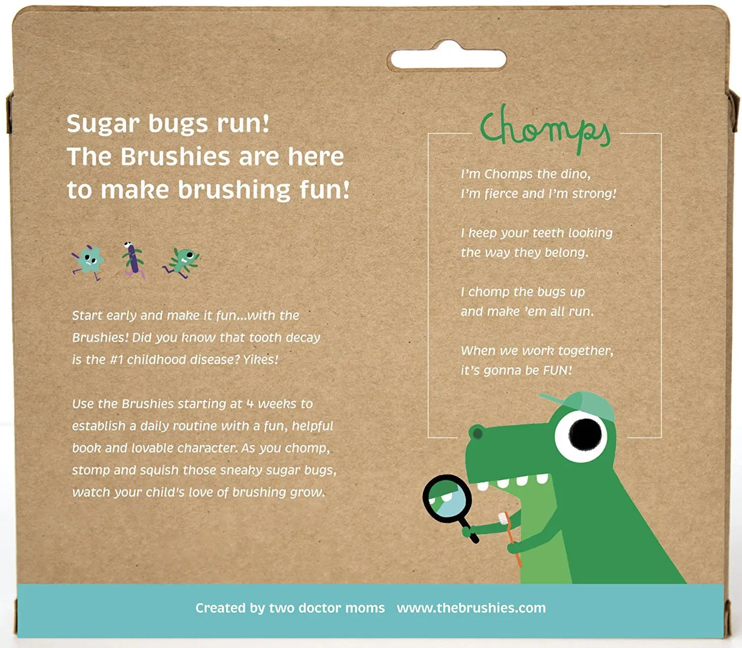 The Brushies Chomps the Dino and the Brushies Storybook, toothbrush The Brushies