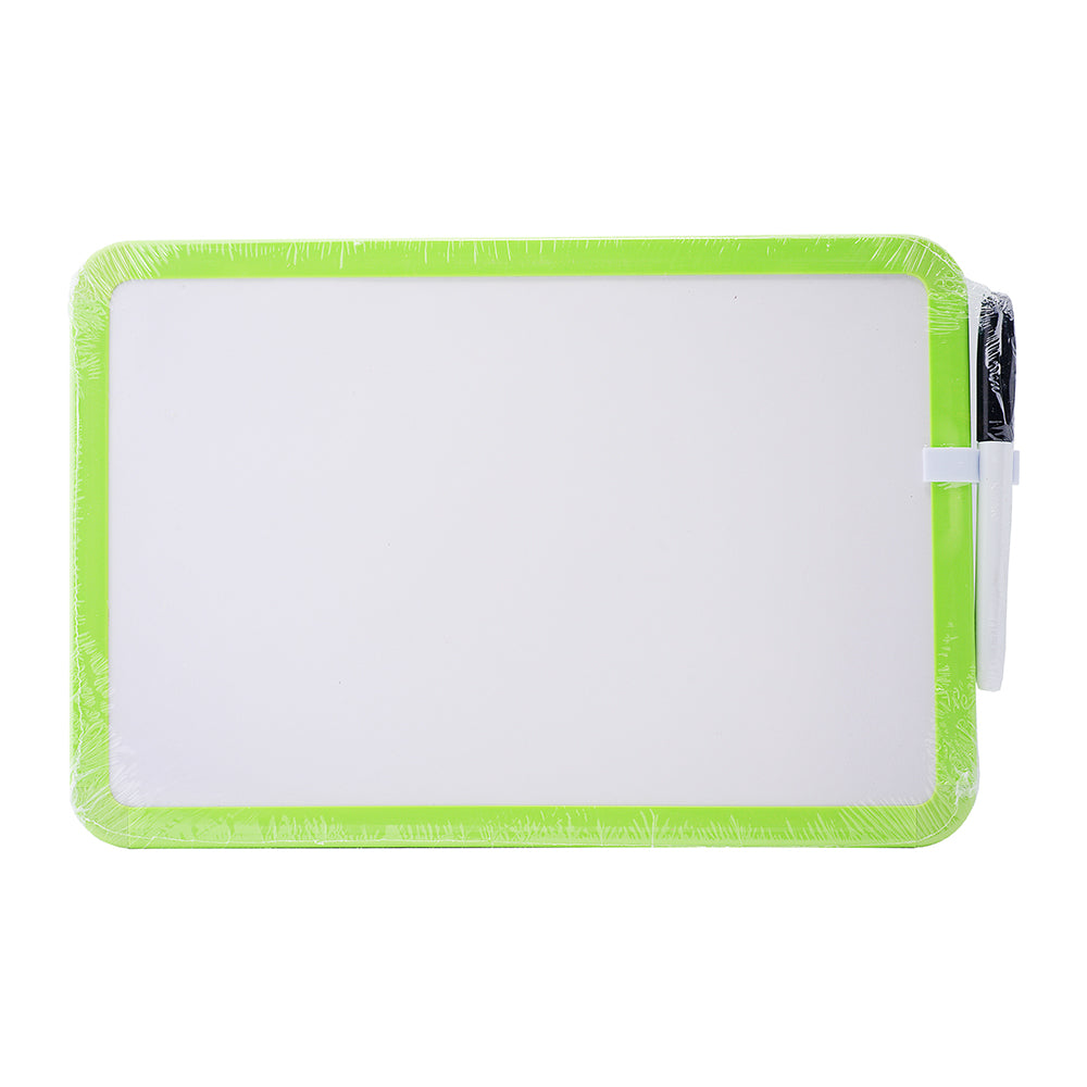 A4 Rectangular Whiteboard - Green Frame Generic Brand