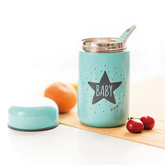 Olmitos Baby Food Container + Spoon - Light Blue Olmitos