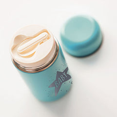 Olmitos Baby Food Container + Spoon - Light Blue