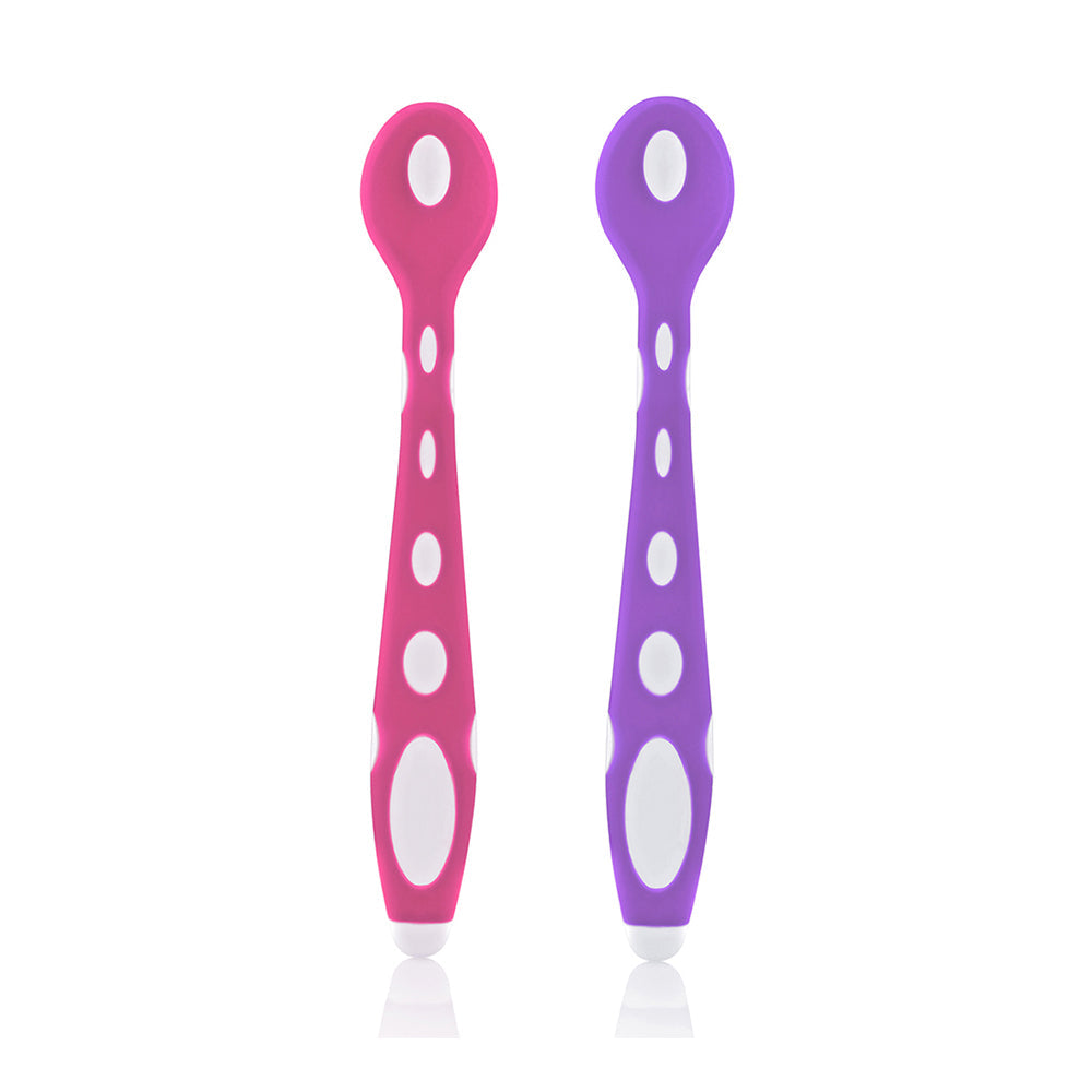 Baby Jem Feeding Spoon - Pack of 2 - Purple and Pink Baby Jem