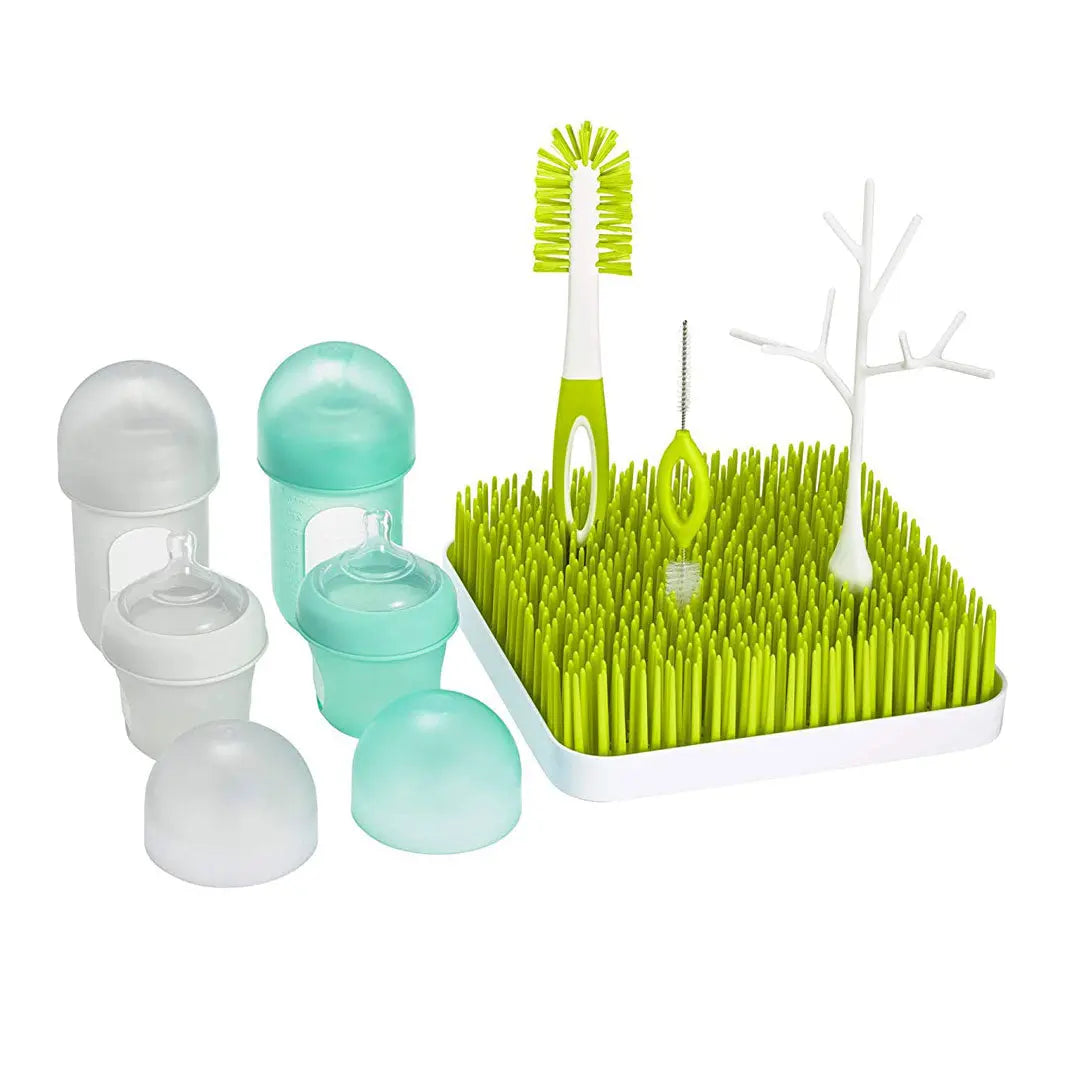 Boon Nursh Grass Drying Rack Bundle Bottles & Accessories Starter Set Boon
