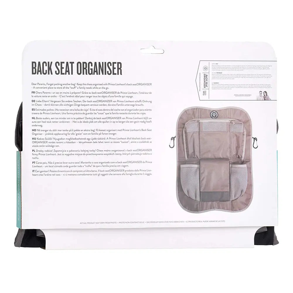 Prince LionHeart Backseat Organizer - Black Prince LionHeart