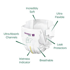 بامبو نيتشر مقاس 3 - 28 حفاضة