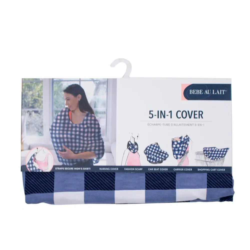 Bebe Au Lait Buffalo Check 5 in 1 Cover, Nursing and Cart Cover Bebe au Lait