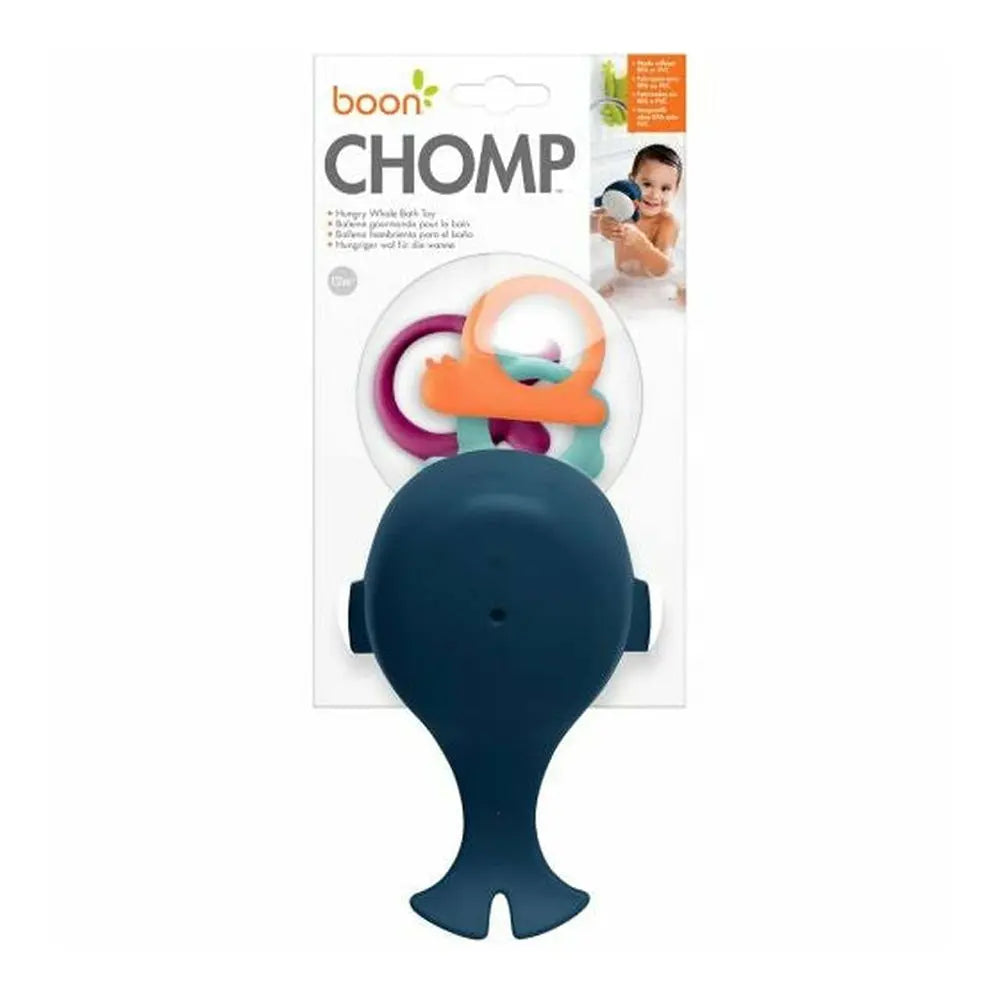 Boon Chomp Hungry Whale Bath Toy - Navy Boon
