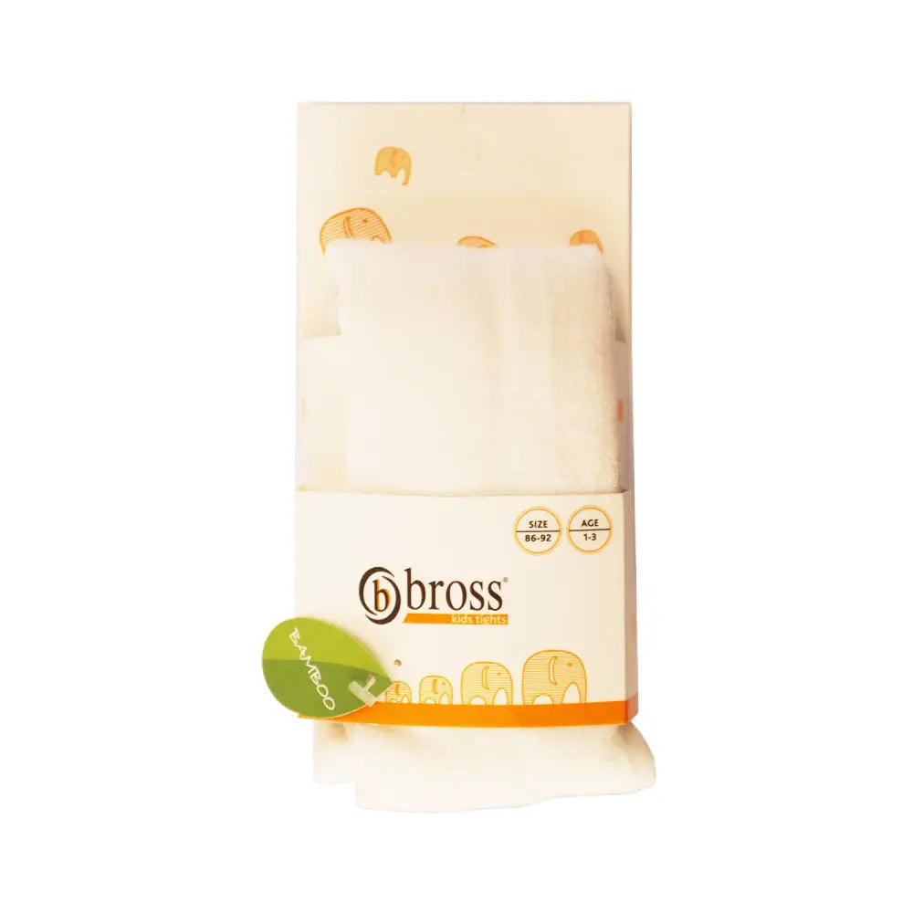 Bross Baby Bamboo Cotton White Tights, 1 Pair - 1-3 Years Bross Socks