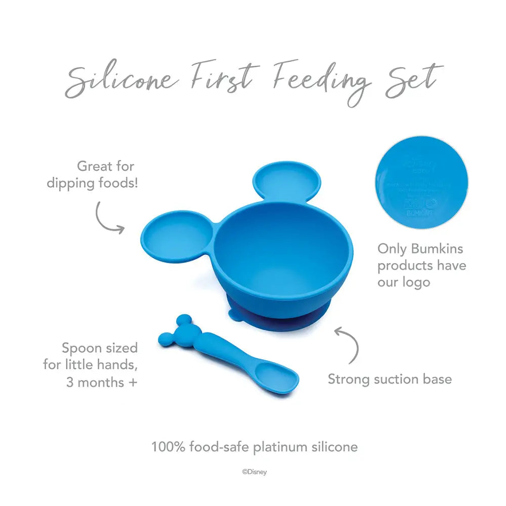 Bumkins First Feeding Set Mickey Mouse - Blue Bumkins