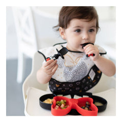 Bumkins Silicone Chewtensils Baby Fork and Spoon Set - Minnie Mouse