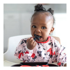 Bumkins Silicone Chewtensils Baby Fork and Spoon Set - Minnie Mouse