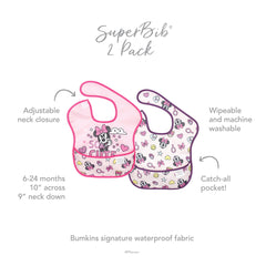 Bumkins SuperBib Pack of 2 - Minnie Mouse