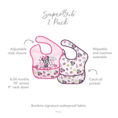 Bumkins SuperBib Pack of 2 - Minnie Mouse Bumkins