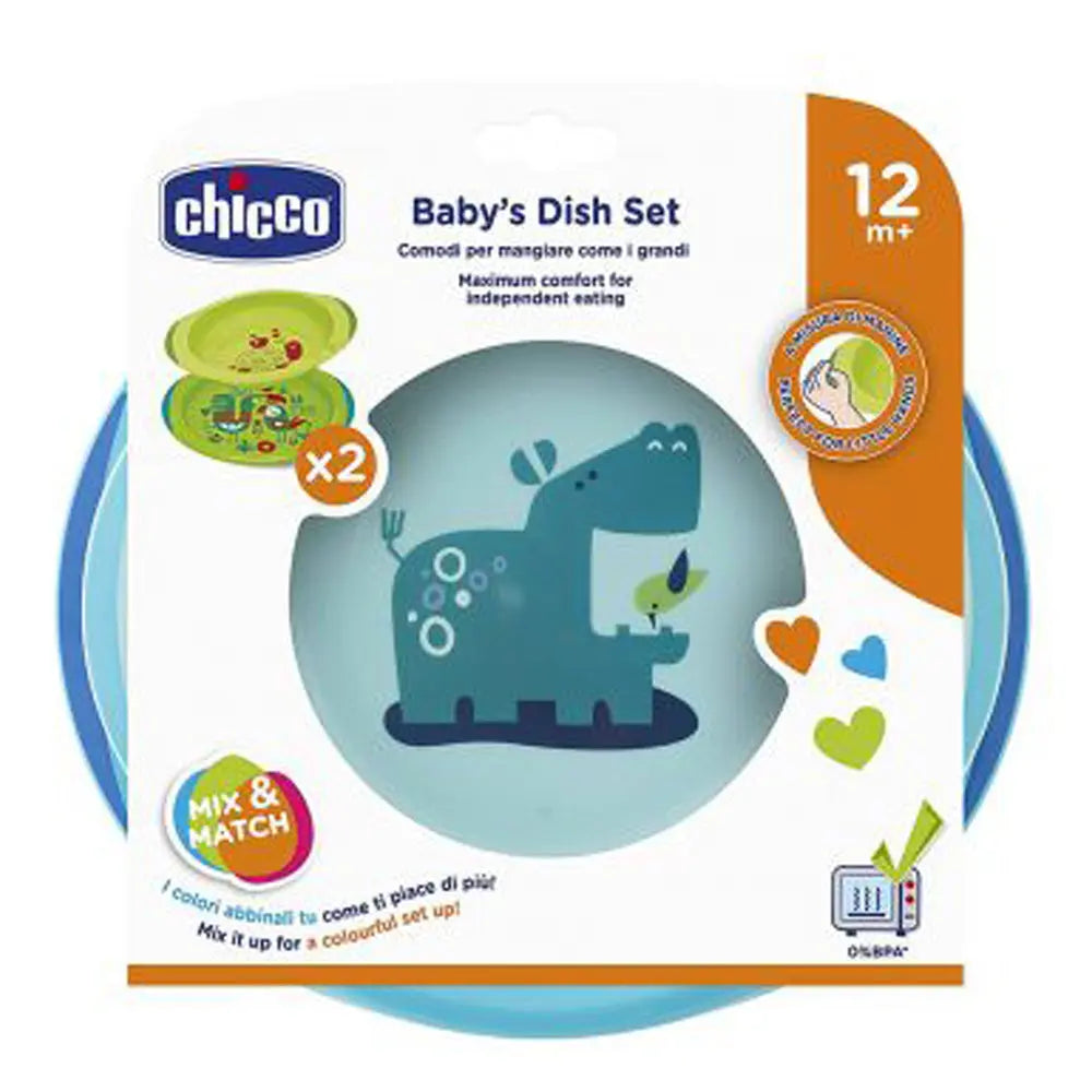 Chicco Dish Set +12 months - Blue Chicco