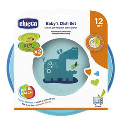 Chicco Dish Set +12 months - Blue Chicco