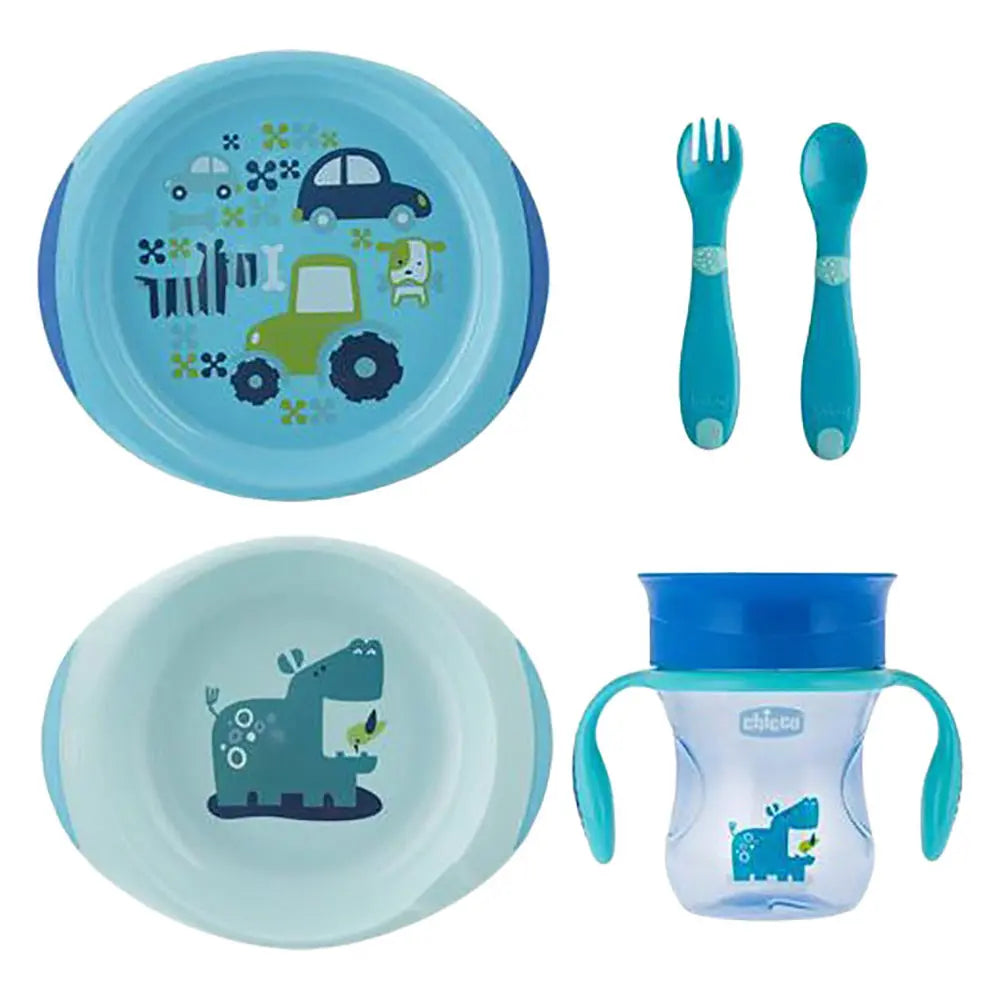 Chicco Weaning Set Blue, 12 months Chicco