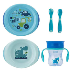Chicco Weaning Set Blue, 12 months Chicco