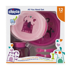 Chicco Weaning Set Pink, 12 months Chicco