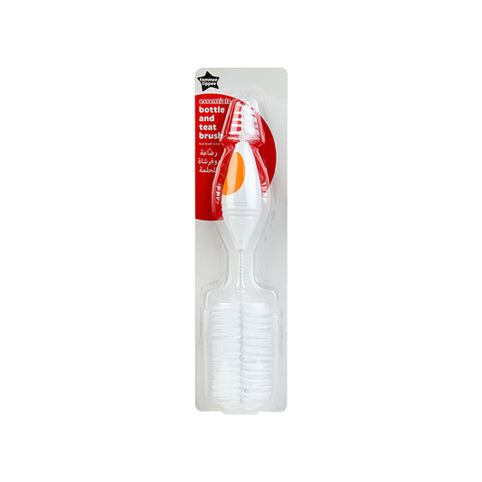 فرشاة حلمة وزجاجة من Tommee Tippee Essentials ، برتقالي