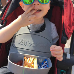 Dare-U-Go One-Piece Bib & Baby Plate - Grey Dare-U-Go